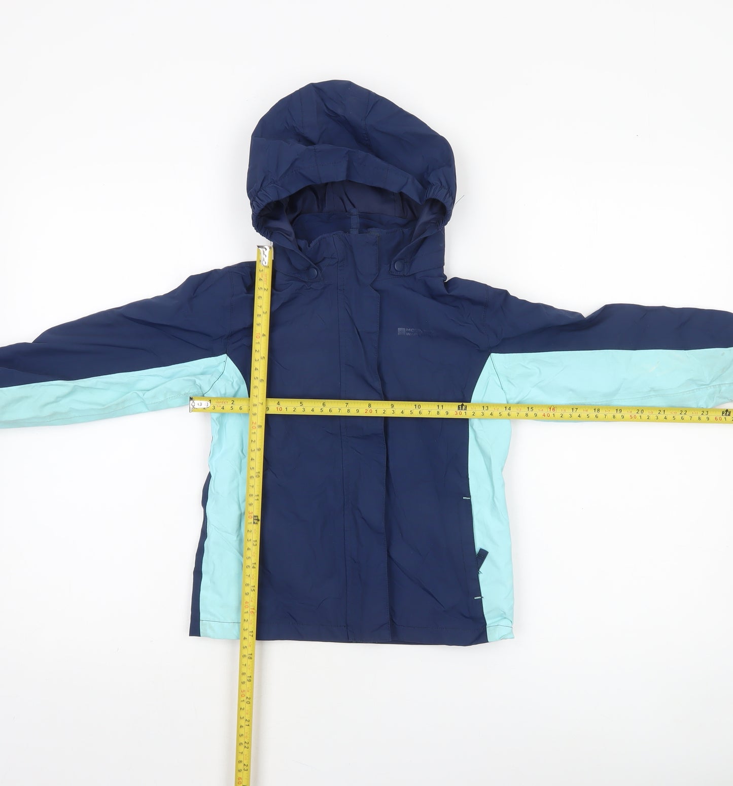 Mountain Warehouse Boys Blue 5-6 Years Waterproof Hooded Rain Coat Jacket