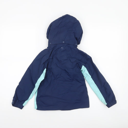 Mountain Warehouse Boys Blue 5-6 Years Waterproof Hooded Rain Coat Jacket