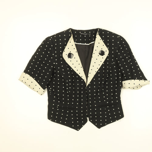 Atmosphere Women’s Black Polka Dot Short Sleeve Blazer Size 8