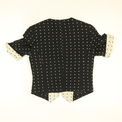 Atmosphere Women’s Black Polka Dot Short Sleeve Blazer Size 8