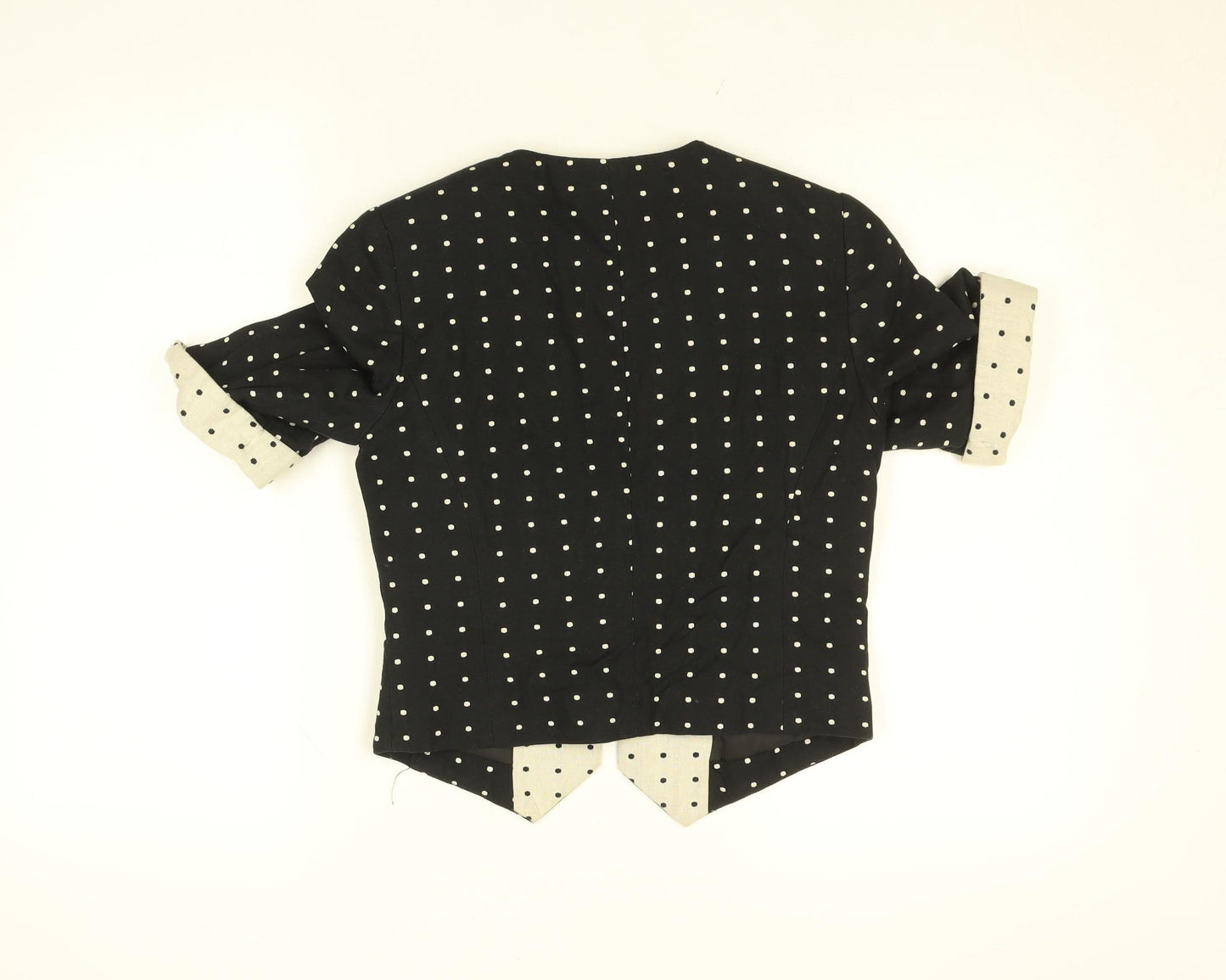 Atmosphere Women’s Black Polka Dot Short Sleeve Blazer Size 8