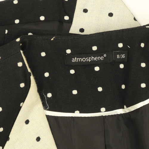 Atmosphere Women’s Black Polka Dot Short Sleeve Blazer Size 8