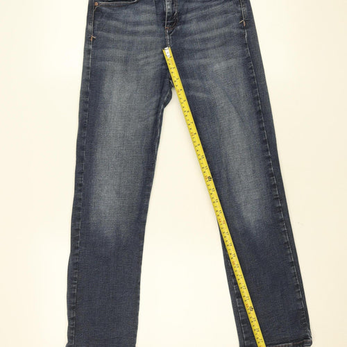 ZARA Womens Blue Slim Fit Mid Rise Skinny Jeans Size 10