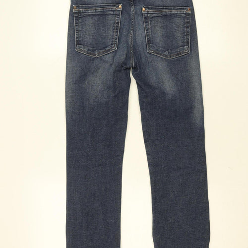 ZARA Womens Blue Slim Fit Mid Rise Skinny Jeans Size 10