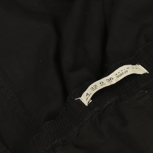 Denim Co. Women's Black Cargo Trousers Size 4 Elastic Waist