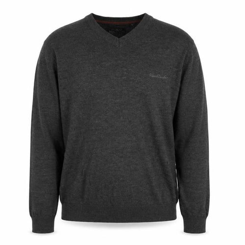 Pierre Cardin Men’s Grey V-Neck Knit Jumper Size S Cotton Blend