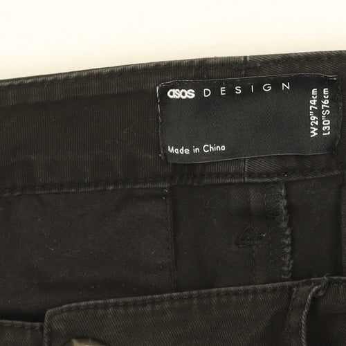 ASOS Design Men's Black Chino Trousers W29 L30 Slim Fit