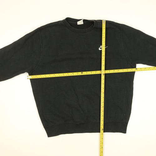 Nike Men's Black Crew Neck Fleece Sweatshirt Size M Regular Fit