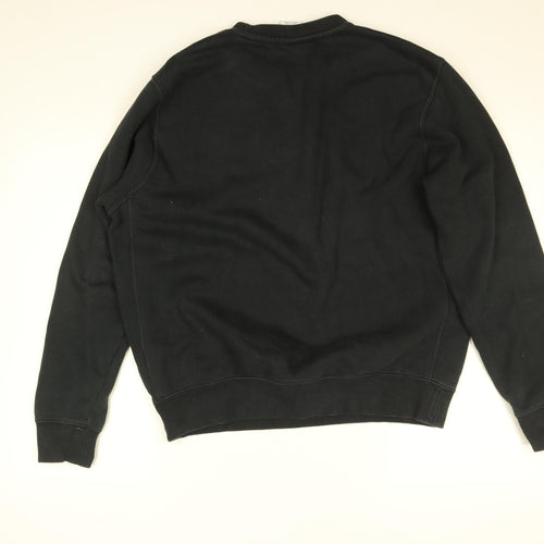 Nike Men's Black Crew Neck Fleece Sweatshirt Size M Regular Fit