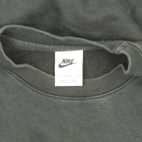 Nike Men's Black Crew Neck Fleece Sweatshirt Size M Regular Fit