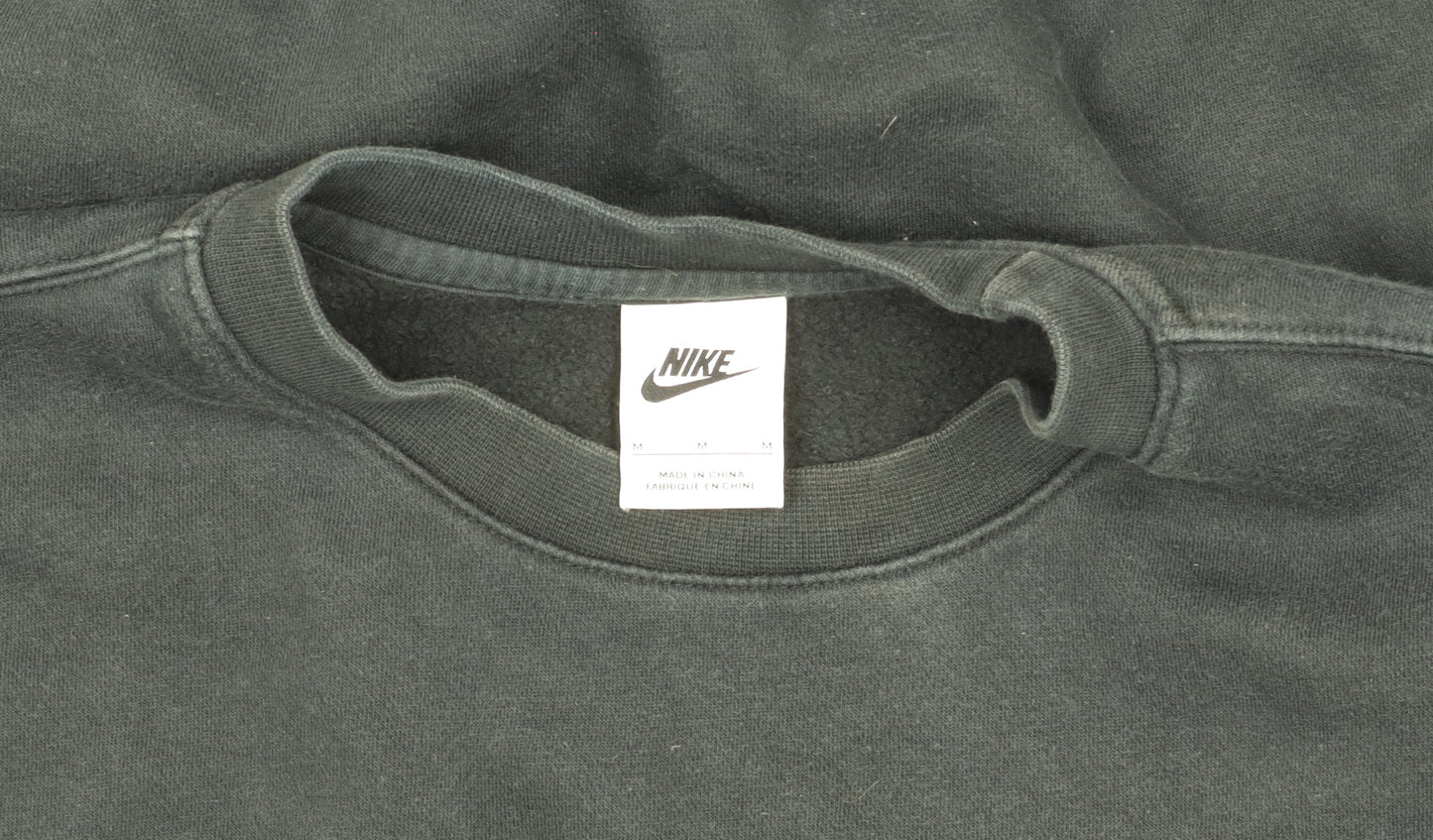 Nike Men's Black Crew Neck Fleece Sweatshirt Size M Regular Fit