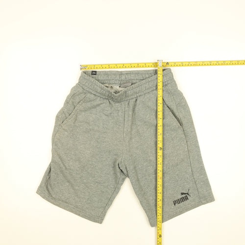 Puma Mens Grey Sweat Shorts Size S Elastic Waist Sportswear