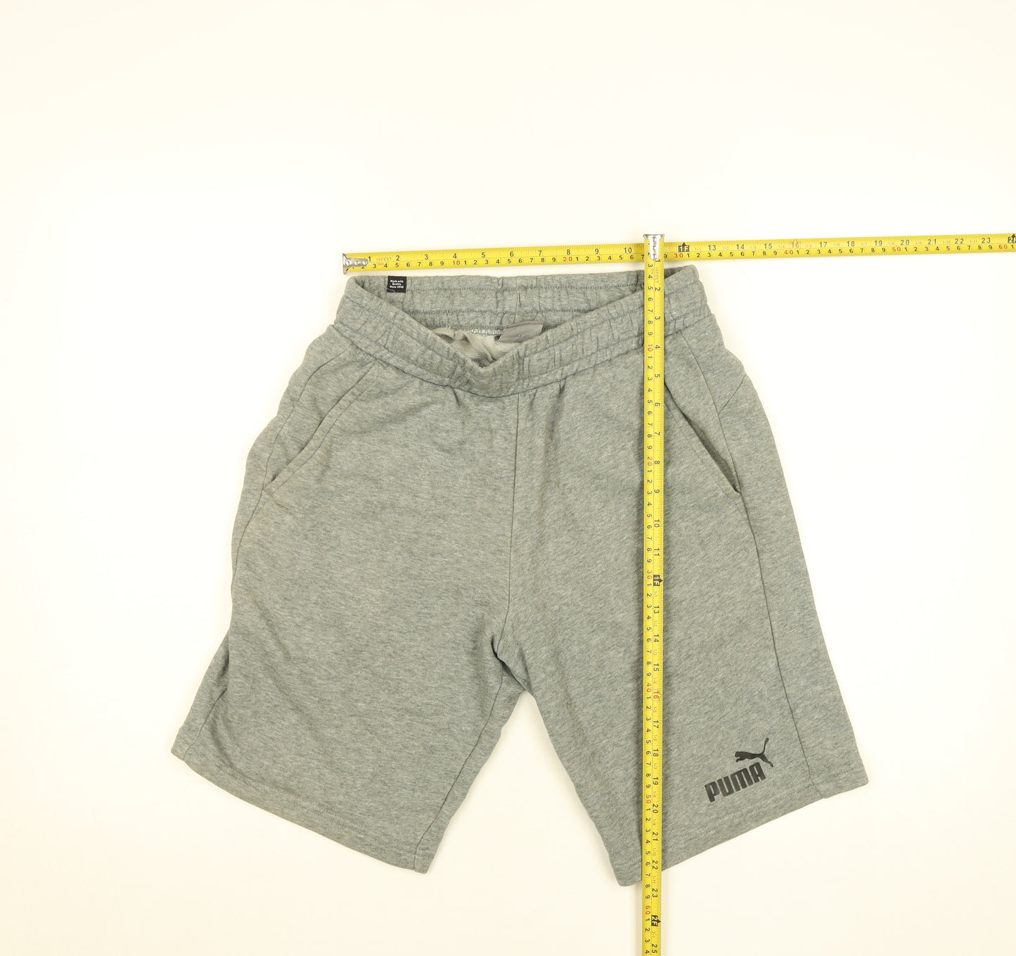 Puma Mens Grey Sweat Shorts Size S Elastic Waist Sportswear