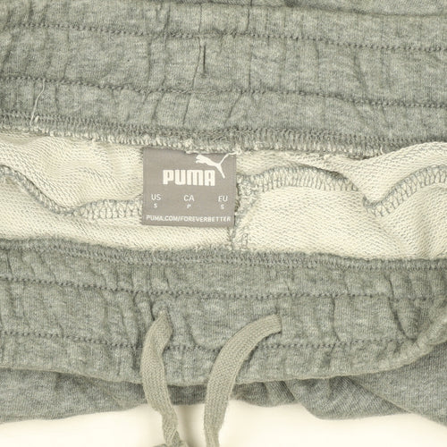 Puma Mens Grey Sweat Shorts Size S Elastic Waist Sportswear