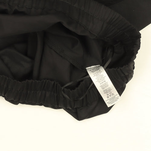 Gallery Women Black A-Line Midi Skirt Size M Elastic Waist