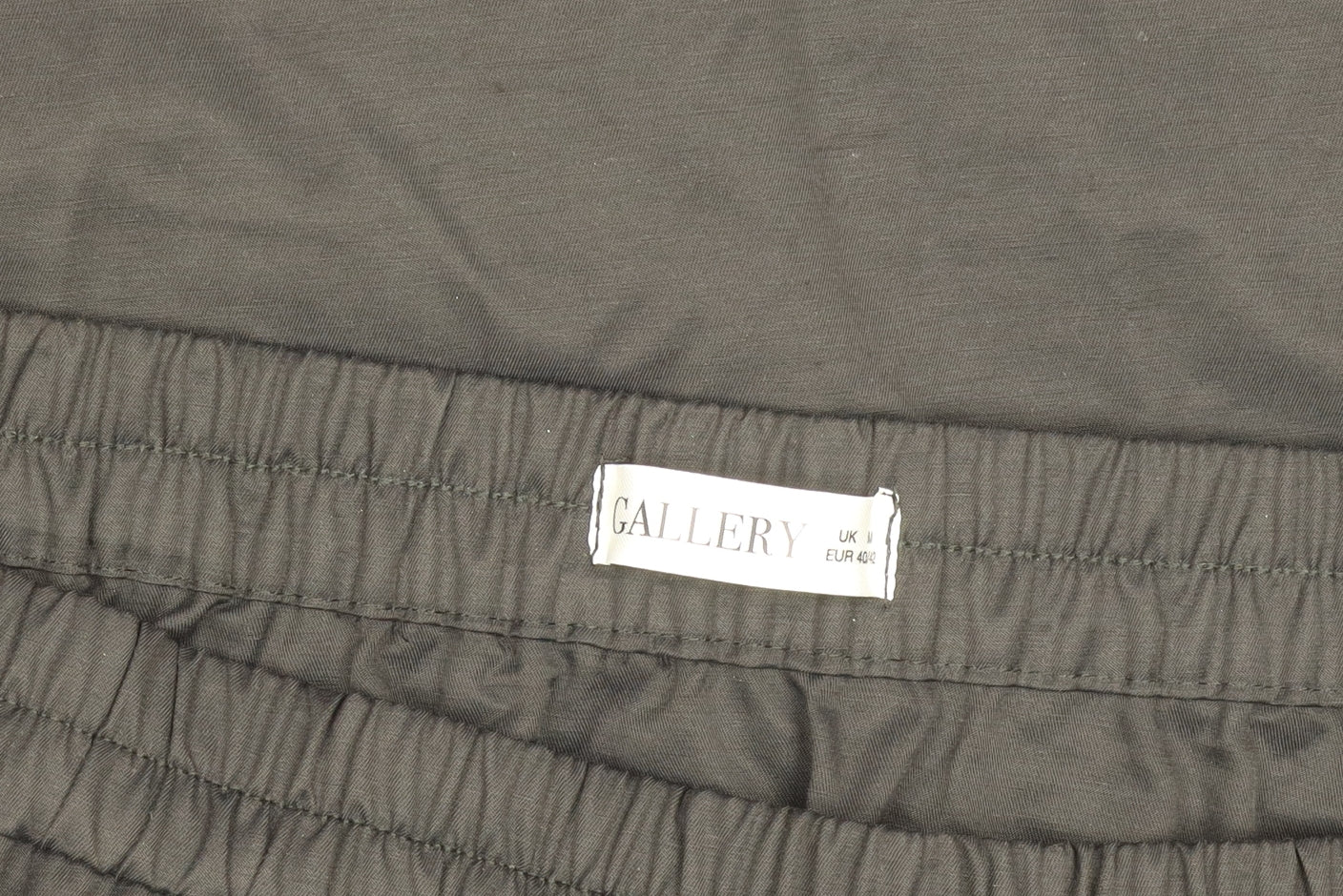Gallery Women Black A-Line Midi Skirt Size M Elastic Waist