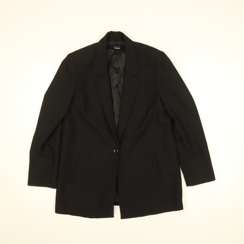Croppata II Women's Black Regular Fit Single-Breasted Blazer Size M