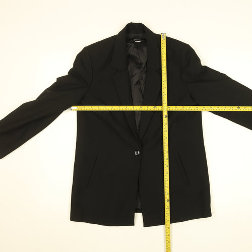 Croppata II Women's Black Regular Fit Single-Breasted Blazer Size M