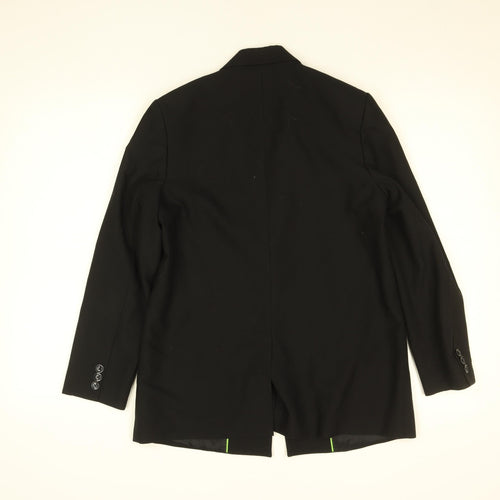 Croppata II Women's Black Regular Fit Single-Breasted Blazer Size M