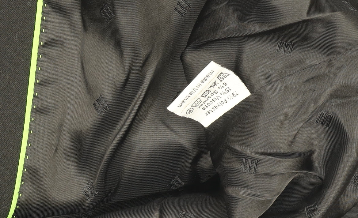 Croppata II Women's Black Regular Fit Single-Breasted Blazer Size M