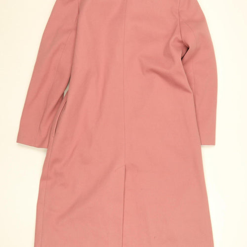 Tu Women Pink Long Sleeve Mid-Length Button Overcoat Size 14