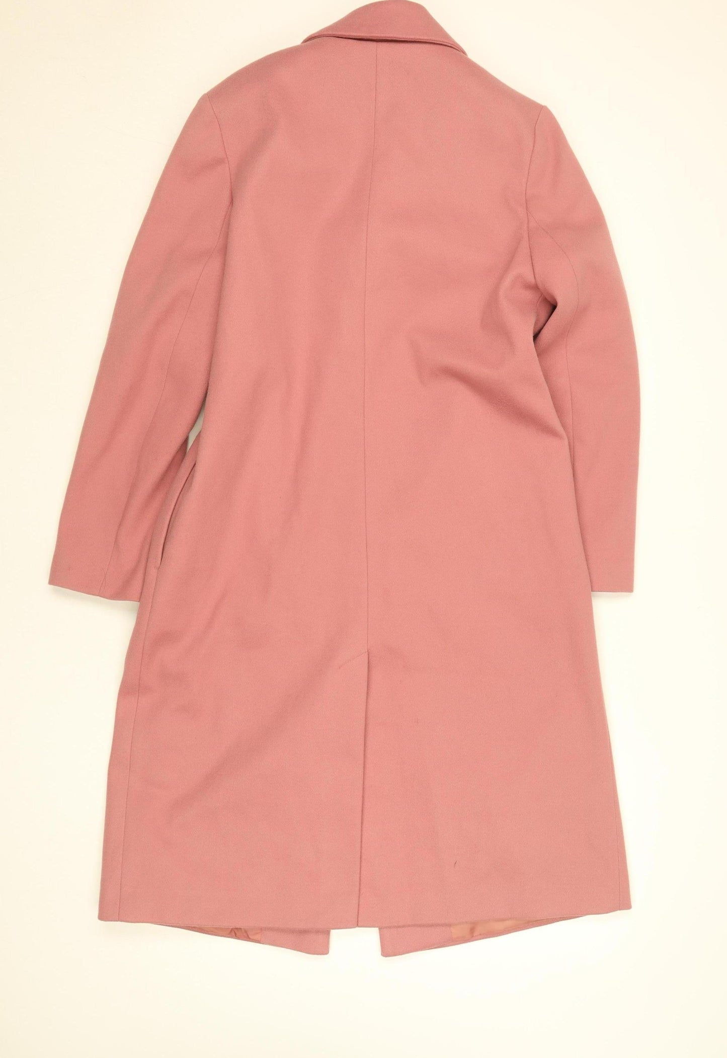Tu Women Pink Long Sleeve Mid-Length Button Overcoat Size 14