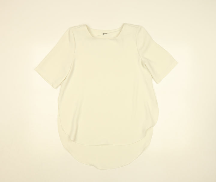 Topshop Women's Ivory Short Sleeve Blouse UK 8