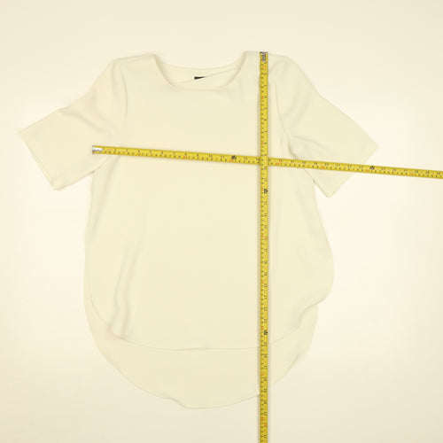 Topshop Women's Ivory Short Sleeve Blouse UK 8