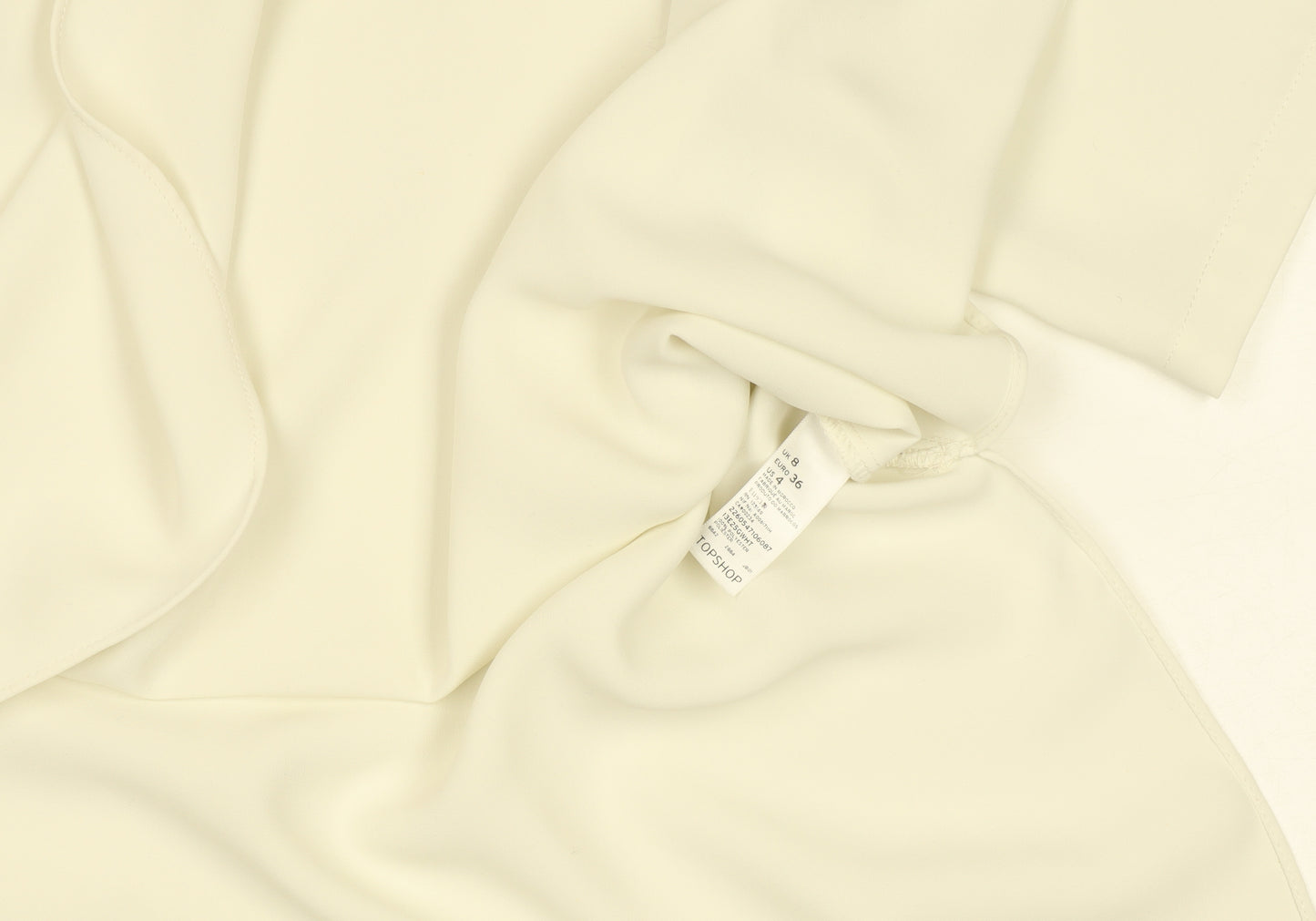 Topshop Women's Ivory Short Sleeve Blouse UK 8