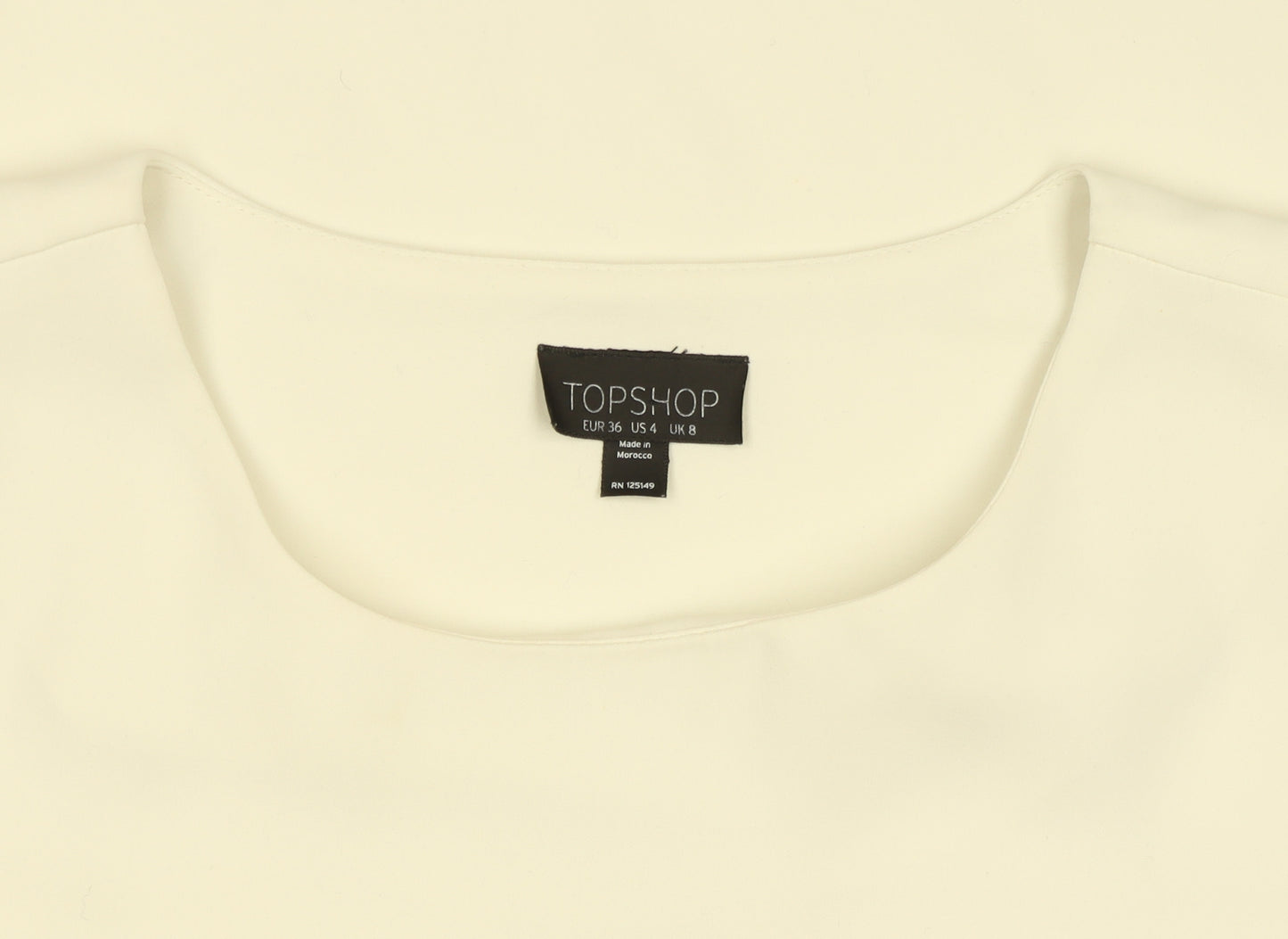 Topshop Women's Ivory Short Sleeve Blouse UK 8