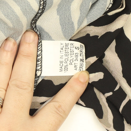 Kate + Pippa Women's Black Zebra Print Wrap Blouse Size S