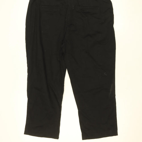 Dunnes Women's Black Cotton Stretch Trousers Size 16