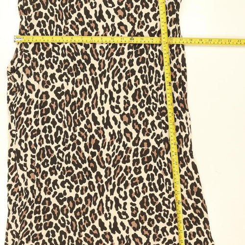 I Saw It First Women’s Multicoloured Leopard Bodycon Dress Size 14