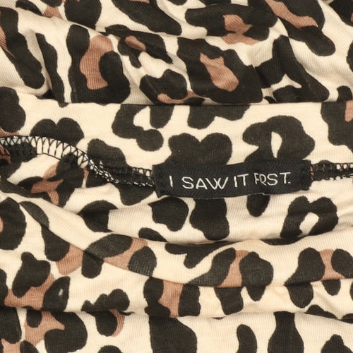 I Saw It First Women’s Multicoloured Leopard Bodycon Dress Size 14