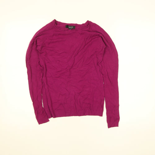 JULIO Women’s Purple Cotton Cashmere Crew Neck Jumper M