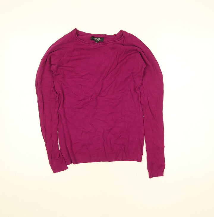 JULIO Women’s Purple Cotton Cashmere Crew Neck Jumper M