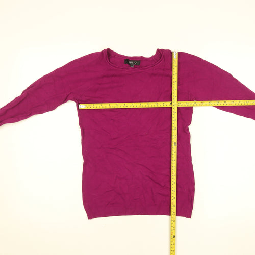 JULIO Women’s Purple Cotton Cashmere Crew Neck Jumper M