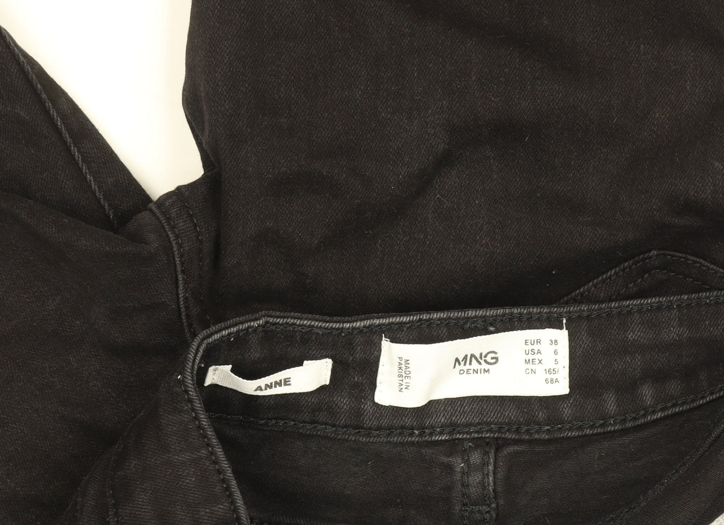 MNG Women’s Black Skinny Stretch Denim Jeans Size 10