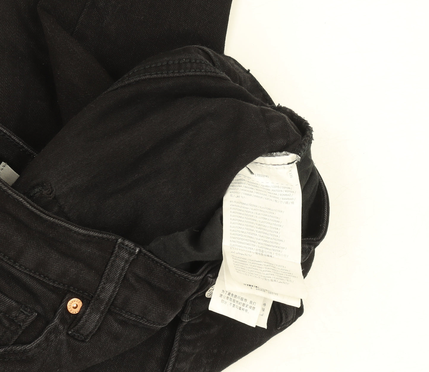 MNG Women’s Black Skinny Stretch Denim Jeans Size 10