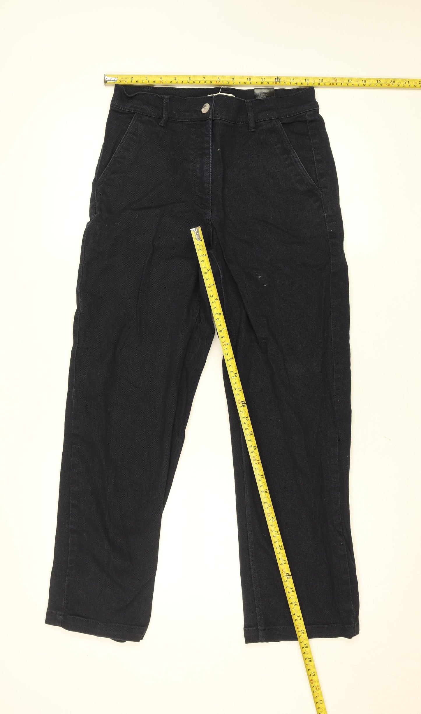 H&M Women’s Black Straight Jeans Size 10 Regular Stretch Denim