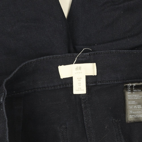 H&M Women’s Black Straight Jeans Size 10 Regular Stretch Denim