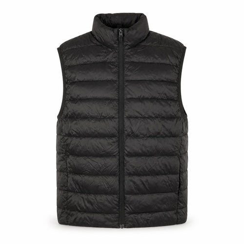 H&M Women Black Puffer Waistcoat Size 12 Windproof Water Resistant