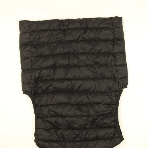 H&M Women Black Puffer Waistcoat Size 12 Windproof Water Resistant