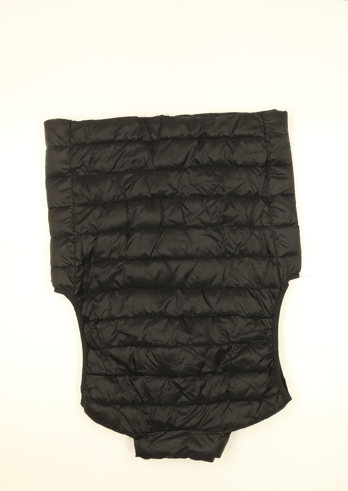 H&M Women Black Puffer Waistcoat Size 12 Windproof Water Resistant