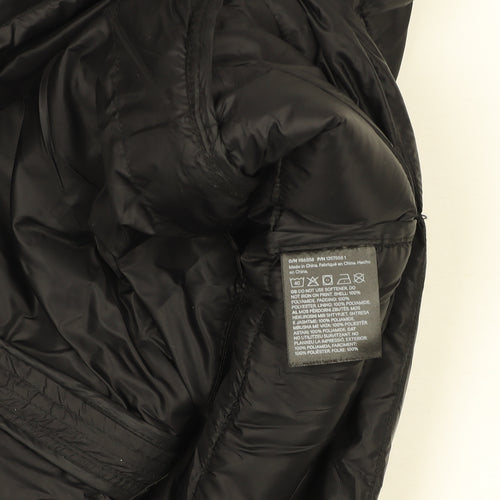 H&M Women Black Puffer Waistcoat Size 12 Windproof Water Resistant