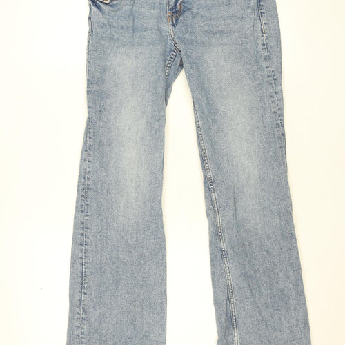 DIVIDED Womens Blue Light Wash Straight Denim Jeans Size 10