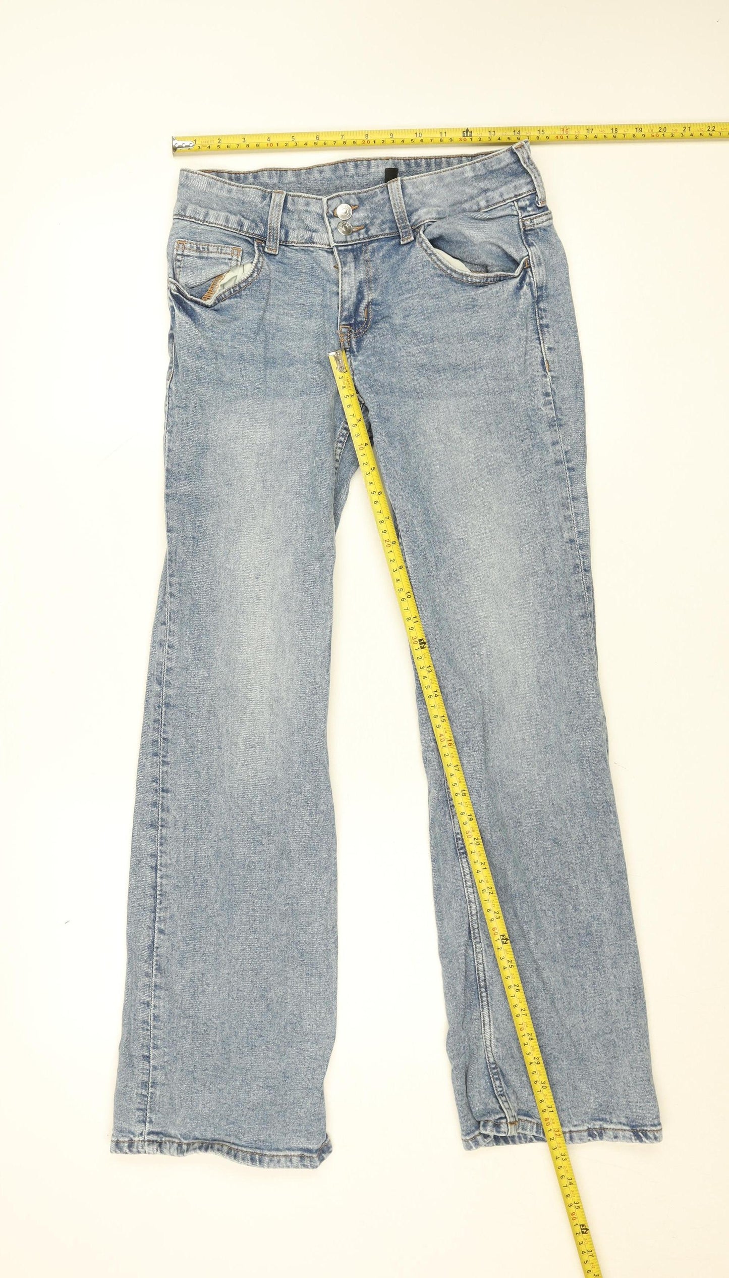 DIVIDED Womens Blue Light Wash Straight Denim Jeans Size 10
