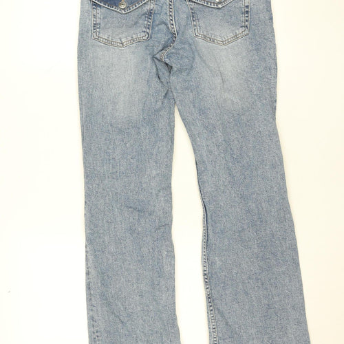 DIVIDED Womens Blue Light Wash Straight Denim Jeans Size 10