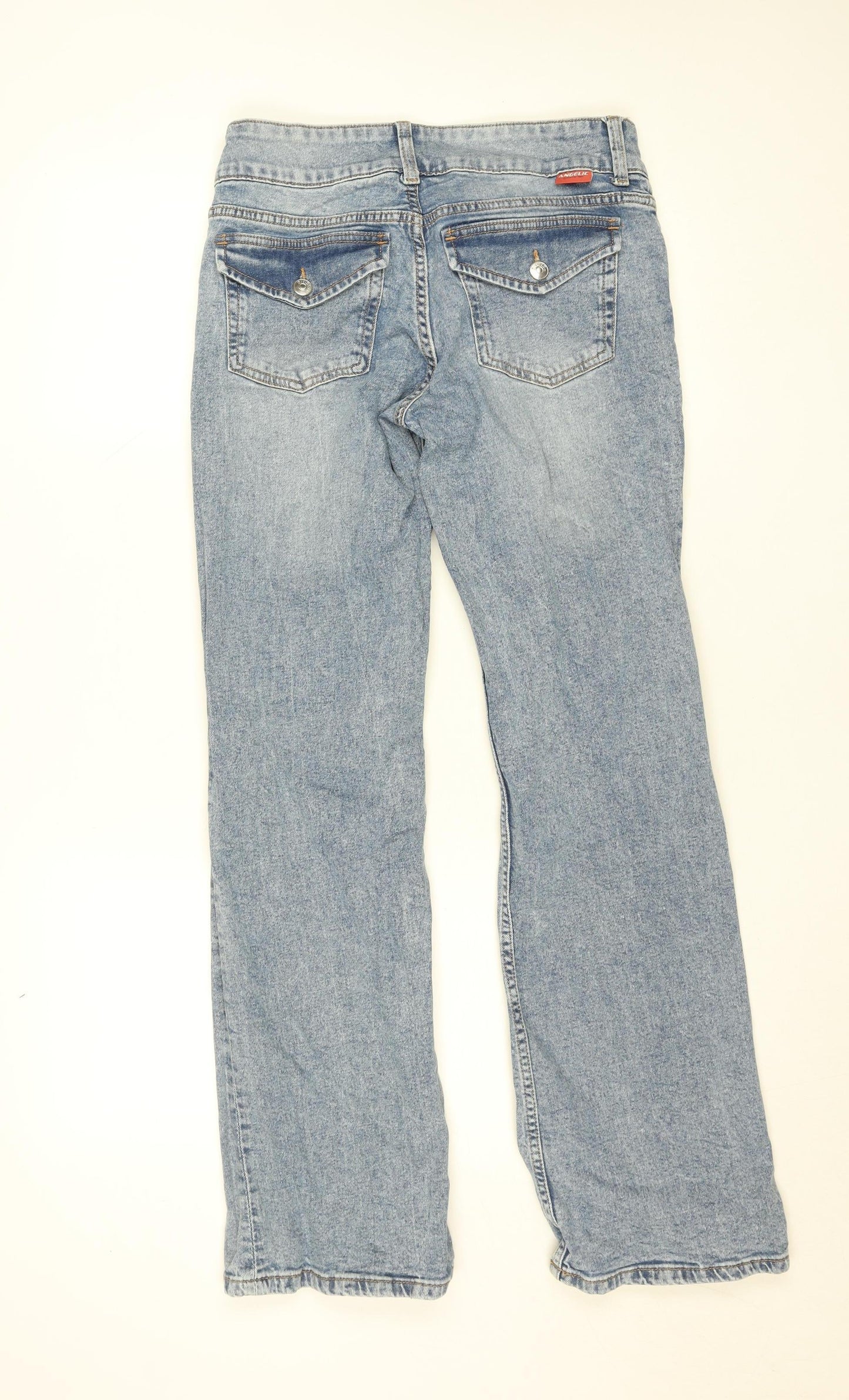 DIVIDED Womens Blue Light Wash Straight Denim Jeans Size 10