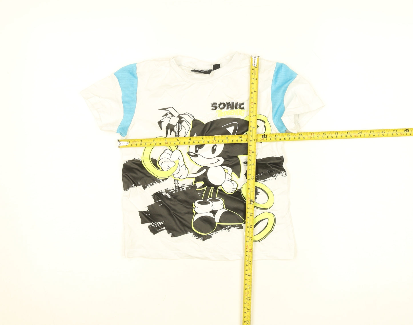 Primark Boys White Sonic the Hedgehog T-Shirt 6-7 Years Short Sleeve